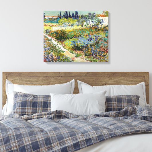 Vincent van Gogh Garden in Arles Canvas Afdruk (Insitu (Slaapkamer))