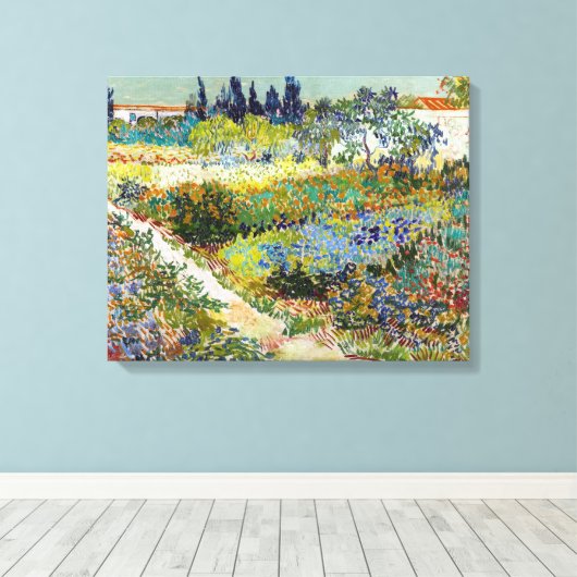 Vincent van Gogh Garden in Arles Canvas Afdruk (Insitu (Houten vloer))