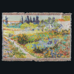 Vincent van Gogh - Garden in Arles Deken<br><div class="desc">Tuin in Arles / Drijvende tuin met pad / Jardin a Arles - Vincent van Gogh,  1888</div>