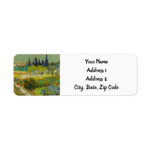 Vincent Van Gogh Garden in Arles Etiket