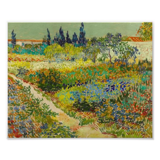 Vincent Van Gogh Garden in Arles Foto Afdruk (Voorkant)