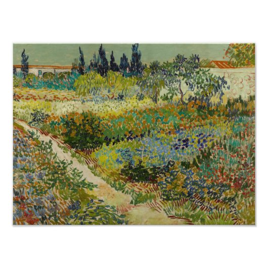 Vincent van Gogh - Garden in Arles Foto Afdruk (Voorkant)