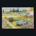 Vincent van Gogh - Garden in Arles Gelamineerde Placemat<br><div class="desc">Tuin in Arles / Drijvende tuin met pad / Jardin a Arles - Vincent van Gogh,  1888</div>