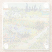 Vincent van Gogh - Garden in Arles Glazen Onderzetter (Achterkant)