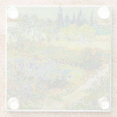 Vincent Van Gogh Garden in Arles Glazen Onderzetter (Achterkant)