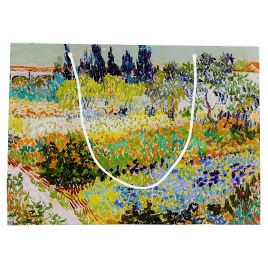 Vincent van Gogh - Garden in Arles Groot Cadeauzakje (Achterkant)