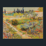 Vincent van Gogh - Garden in Arles Hout Afdruk<br><div class="desc">Tuin in Arles / Drijvende tuin met pad / Jardin a Arles - Vincent van Gogh,  1888</div>