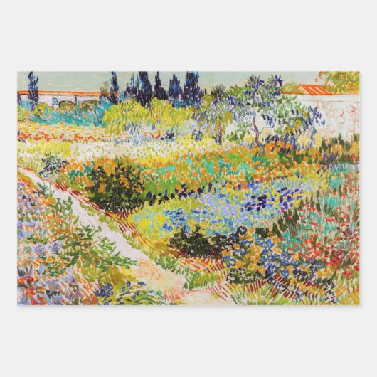 Vincent van Gogh - Garden in Arles Inpakpapier Vel (Voorkant 3)