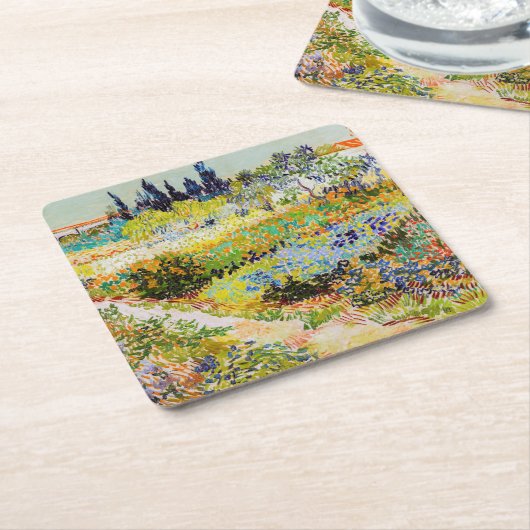 Vincent van Gogh - Garden in Arles Kartonnen Onderzetters (Schuin)