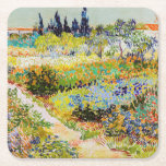 Vincent van Gogh - Garden in Arles Kartonnen Onderzetters<br><div class="desc">Tuin in Arles / Drijvende tuin met pad / Jardin a Arles - Vincent van Gogh,  1888</div>