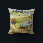 Vincent van Gogh - Garden in Arles Kussen<br><div class="desc">Tuin in Arles / Drijvende tuin met pad / Jardin a Arles - Vincent van Gogh,  1888</div>