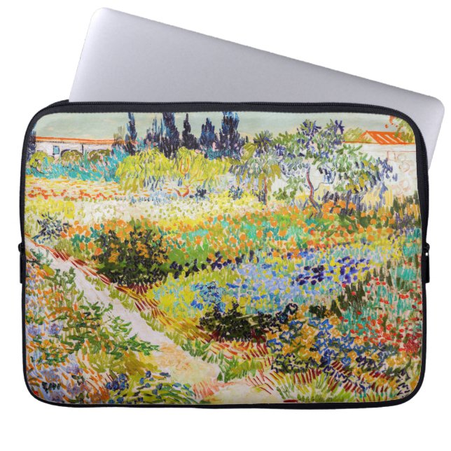 Vincent van Gogh - Garden in Arles Laptop Sleeve (Voorkant)