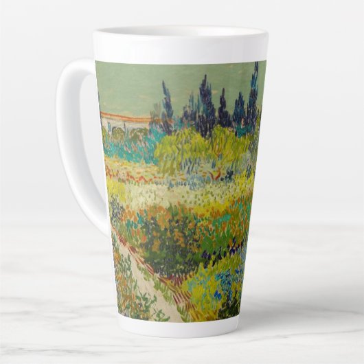 Vincent Van Gogh Garden in Arles Latte Mok (Linkerhoek)
