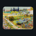 Vincent van Gogh - Garden in Arles Magneet<br><div class="desc">Tuin in Arles / Drijvende tuin met pad / Jardin a Arles - Vincent van Gogh,  1888</div>