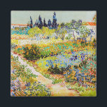 Vincent van Gogh - Garden in Arles Magneet<br><div class="desc">Tuin in Arles / Drijvende tuin met pad / Jardin a Arles - Vincent van Gogh,  1888</div>
