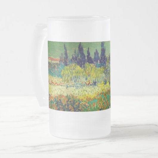 Vincent Van Gogh Garden in Arles Matglas Bierpul (Voorkant links)