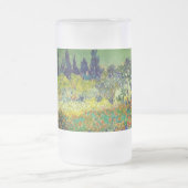 Vincent Van Gogh Garden in Arles Matglas Bierpul (Center)