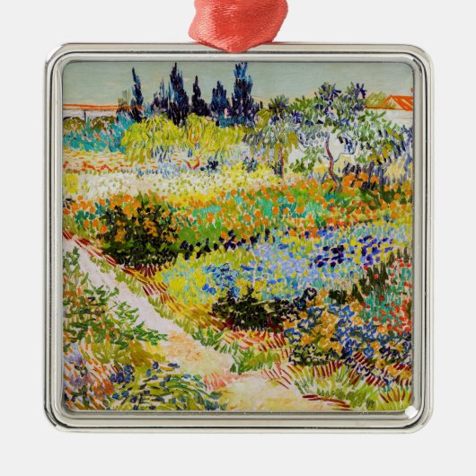 Vincent van Gogh - Garden in Arles Metalen Ornament (Voorkant)