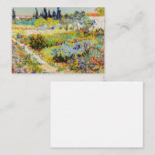 Vincent van Gogh - Garden in Arles Notitiekaartje (Voorkant / Achterkant)