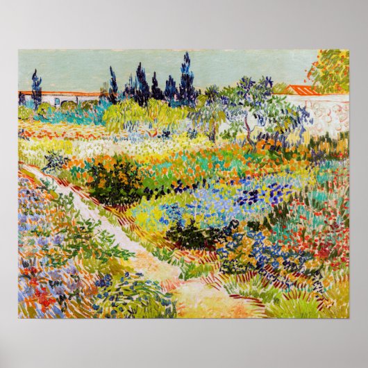 Vincent van Gogh - Garden in Arles Poster (Voorkant)