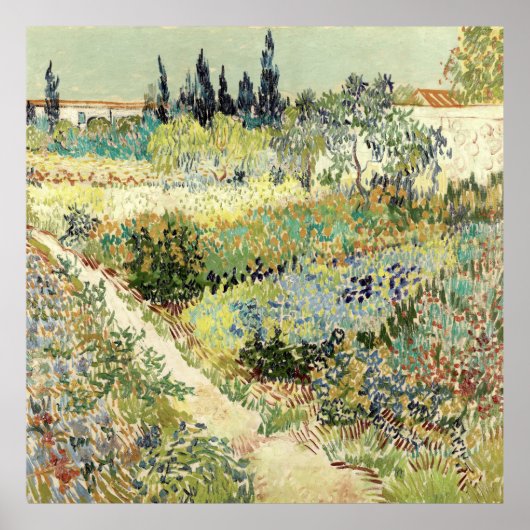 Vincent Van Gogh Garden in Arles Poster (Voorkant)