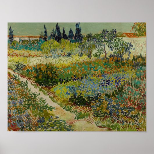 Vincent van Gogh - Garden in Arles Poster (Voorkant)