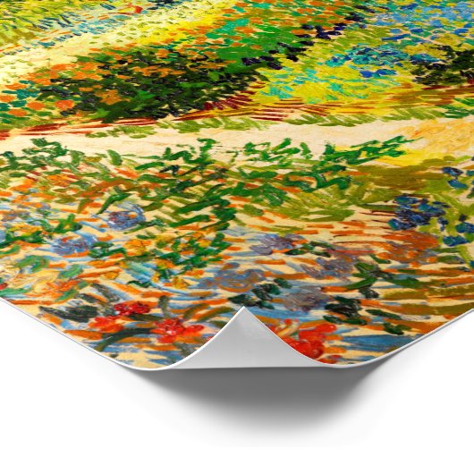 Vincent Van Gogh Garden in Arles Poster (Hoek)