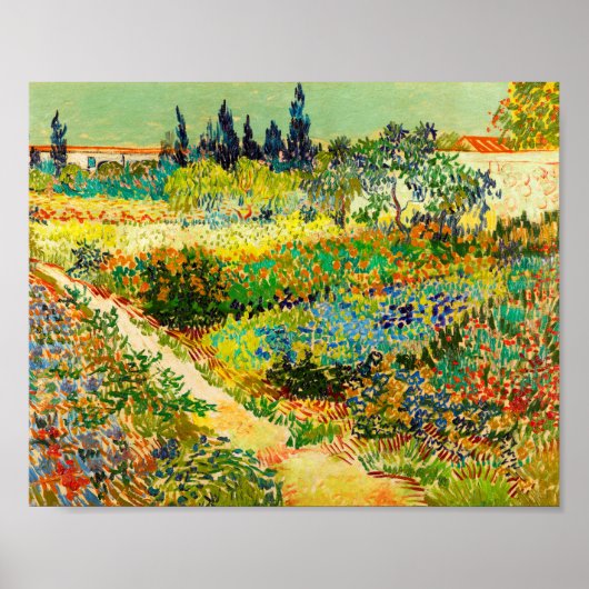 Vincent Van Gogh Garden in Arles Poster (Voorkant)