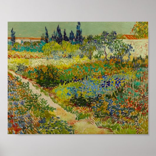Vincent Van Gogh Garden in Arles Poster (Voorkant)