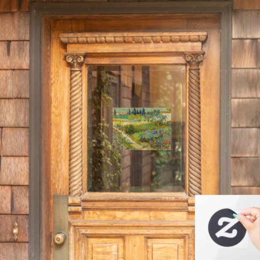 Vincent Van Gogh Garden in Arles Raamsticker (Huis Deur)