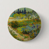 Vincent Van Gogh Garden in Arles Ronde Button 5,7 Cm (Voorkant)