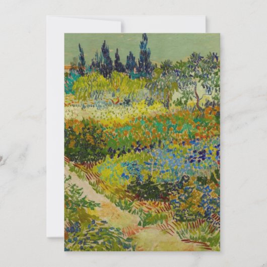 Vincent Van Gogh Garden in Arles Save The Date (Voorkant)