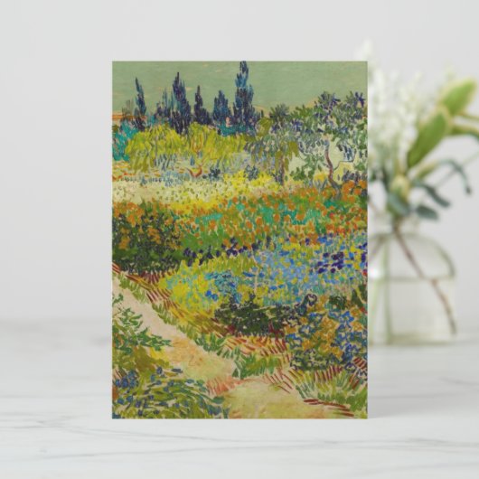 Vincent Van Gogh Garden in Arles Save The Date (Staand voorkant)