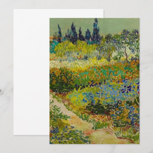 Vincent Van Gogh Garden in Arles Save The Date (Voorkant / Achterkant)