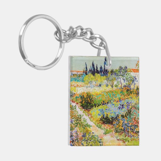 Vincent van Gogh - Garden in Arles Sleutelhanger (Voorkant Links)