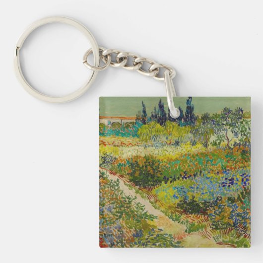 Vincent Van Gogh Garden in Arles Sleutelhanger (Voorkant)