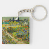 Vincent Van Gogh Garden in Arles Sleutelhanger (Achterkant)