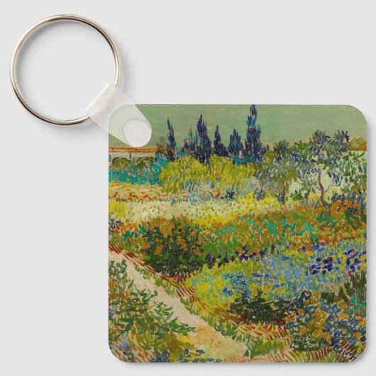 Vincent Van Gogh Garden in Arles Sleutelhanger (Voorkant)