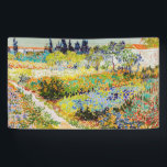 Vincent van Gogh - Garden in Arles Spandoek<br><div class="desc">Tuin in Arles / Drijvende tuin met pad / Jardin a Arles - Vincent van Gogh,  1888</div>