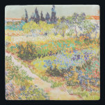 Vincent van Gogh - Garden in Arles Stenen Onderzetter<br><div class="desc">Tuin in Arles / Drijvende tuin met pad / Jardin a Arles - Vincent van Gogh,  1888</div>