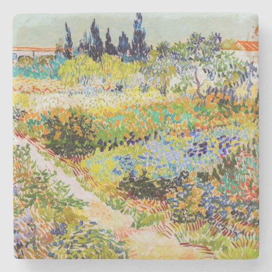 Vincent van Gogh - Garden in Arles Stenen Onderzetter (Voorkant)