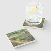 Vincent Van Gogh Garden in Arles Stenen Onderzetter (Zijkant)