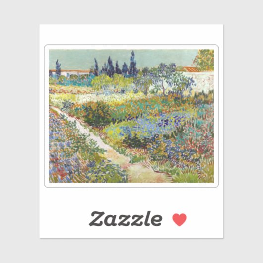 Vincent van Gogh Garden in Arles Sticker (Vel)