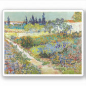 Vincent van Gogh Garden in Arles Sticker (Voorkant)