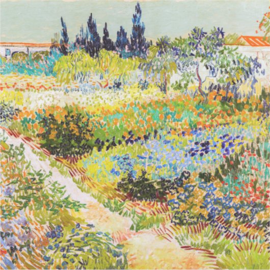 Vincent van Gogh - Garden in Arles Sticker (Voorkant)