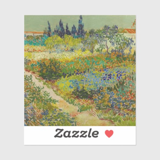 Vincent Van Gogh Garden in Arles Sticker (Vel)