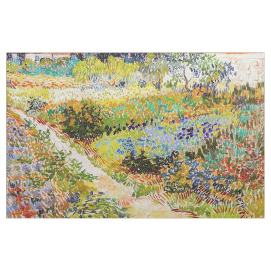 Vincent van Gogh - Garden in Arles Stof (Yard (91,4 cm))