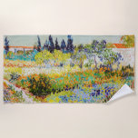 Vincent van Gogh - Garden in Arles Strandlaken<br><div class="desc">Tuin in Arles / Drijvende tuin met pad / Jardin a Arles - Vincent van Gogh,  1888</div>