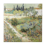 Vincent Van Gogh Garden in Arles Tegeltje<br><div class="desc">Vincent Van Gogh Garden in Arles</div>