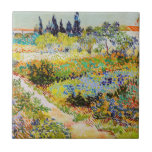 Vincent van Gogh - Garden in Arles Tegeltje<br><div class="desc">Tuin in Arles / Drijvende tuin met pad / Jardin a Arles - Vincent van Gogh,  1888</div>